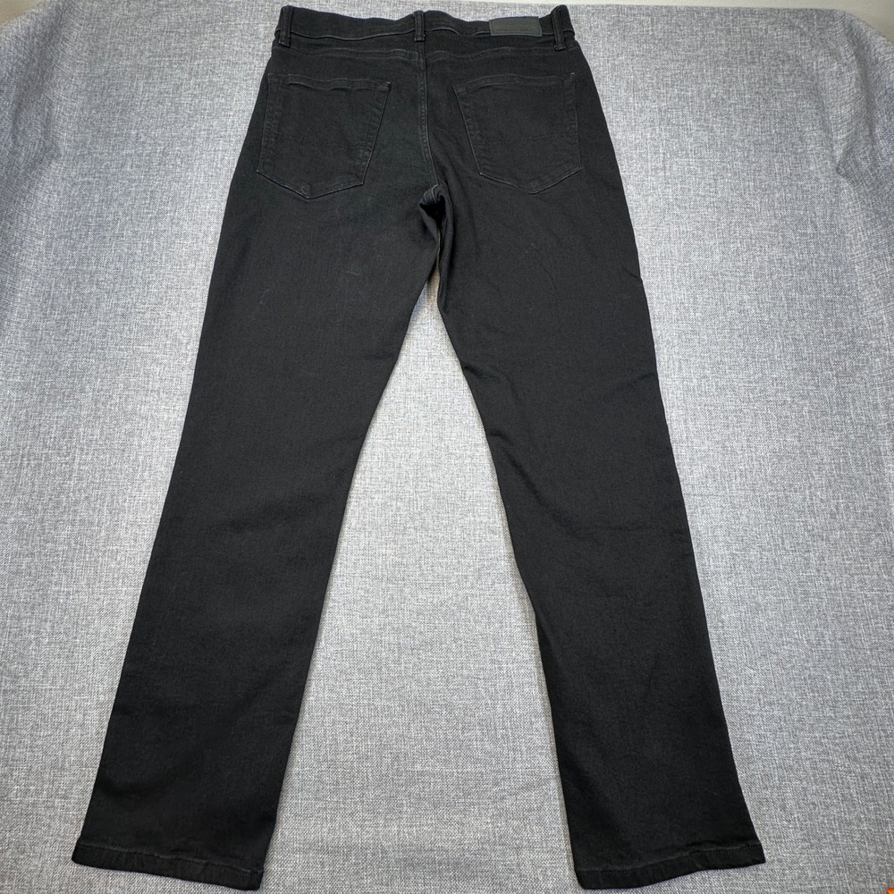 Lucky Brand 410 Athletic Straight Jeans Men 34x34 (Fits as 34x33) Black Stretch - Picture 4 of 13